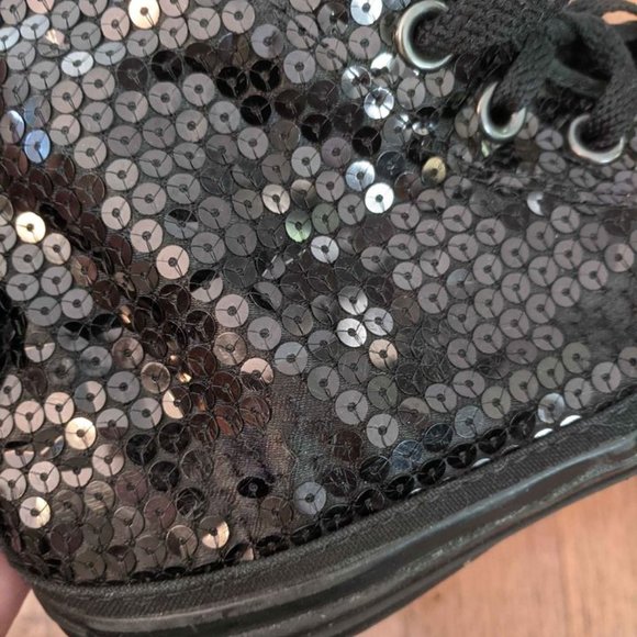 Sequin Sparkly Back Converse High Tops - Picture 5 of 9